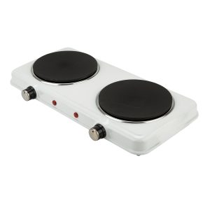 Anafe Eléctrico 2 Hornallas (2000W) Blanco