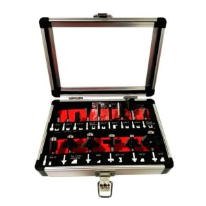 Juego Set De Fresas Kit Router Para Madera 15 Pzs 1/4 6.35mm