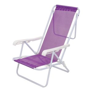 Silla Reclinable 8 Posiciones Acero Lila