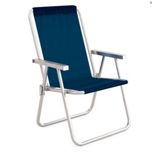 Silla Mor Alta Conforto Aluminio Sannet Azul 002158