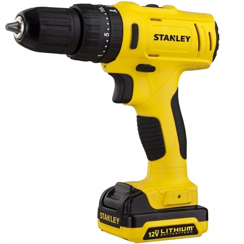 Taladro Percutor 12v 10mm + Maletín Stanley