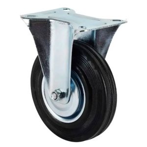 RUEDA DE GOMA CON BASE FIJA