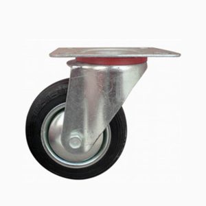 RUEDA DE GOMA CON BASE GIRATORIA