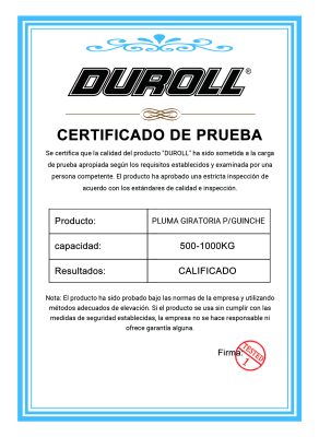 Pluma giratoria para guinche