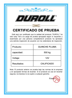 Guinche pluma 12v